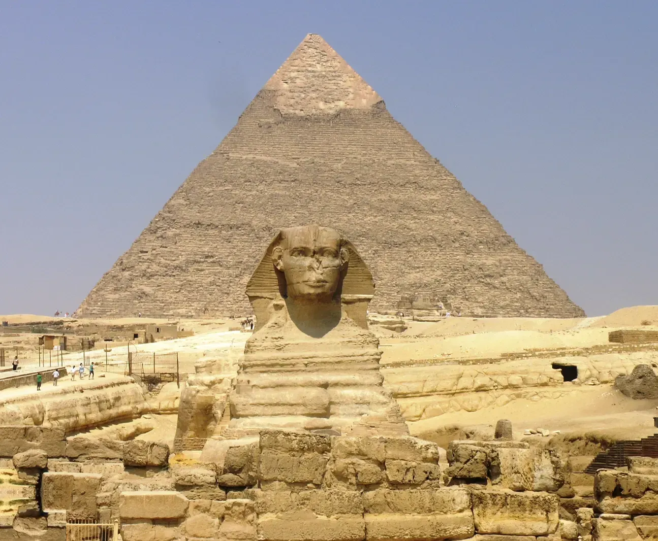 Grand columned hall of the Egyptian Museum in Cairo, lined with ancient statues, sarcophagi, and stone monuments.